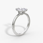 Radiant Cut - Plain Band - Classic Engagement Ring- 14 K Gold